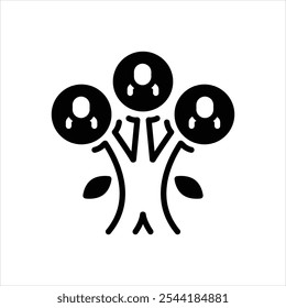 Icono negro del Vector para el árbol genealógico