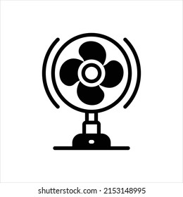 Icono negro vector para ventilador