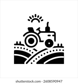 Vector black icon for farm