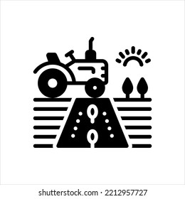 Icono negro vector para la agricultura