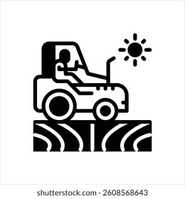 Vector black icon for farming