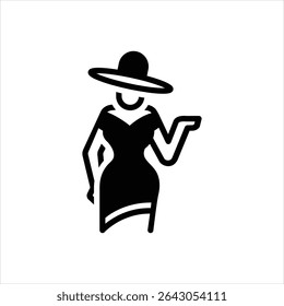 Ícone preto vetorial para moda