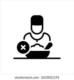 Vector black icon for fasting