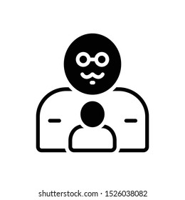 Vector black icon for father