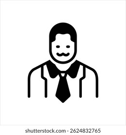 Vector black icon for father