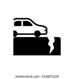Vector black icon for fault