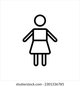 Vector black icon for female