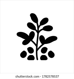 Vector black icon for fenugreek