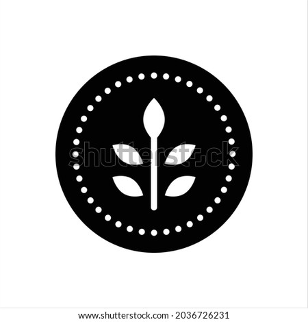 Vector black icon for fibre