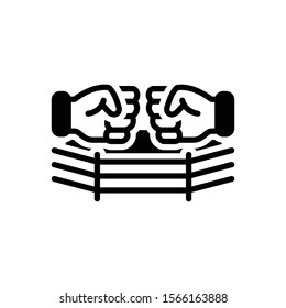 Vector black icon for fight