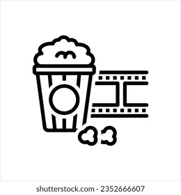 Vector black icon for film