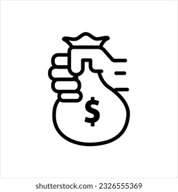 Vector black icon for finance 