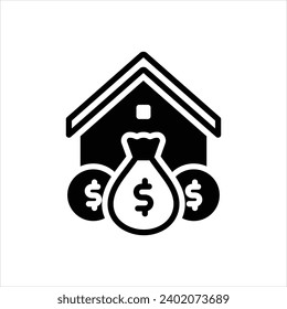 Vector black icon for finance