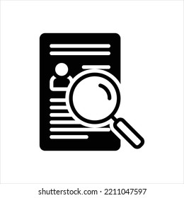 Vector black icon for findings