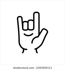 Vector black icon for finge