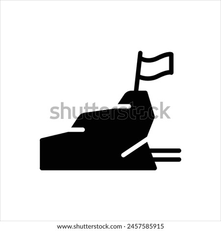 Vector black icon for finish