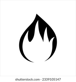 Vector black icon for firestorm