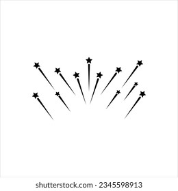 Icono negro vector para fuegos artificiales