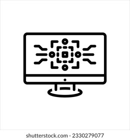 Vector black icon for firmware