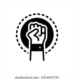 Vector black icon for fisting