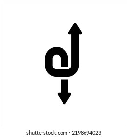 Vector black icon for flexibility