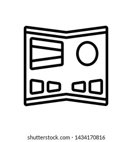 Vector black icon for flexible display 