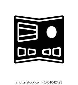 Vector black icon for flexible display
