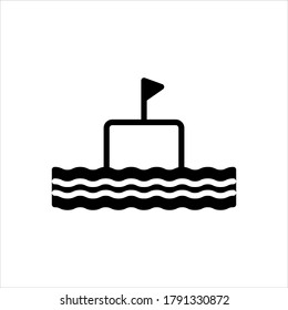Vector black icon for float