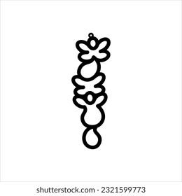 Vector black icon for floral ,\