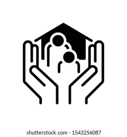 Vector black icon for flourishing