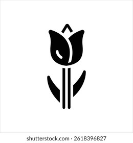 Icono negro del Vector para la flor