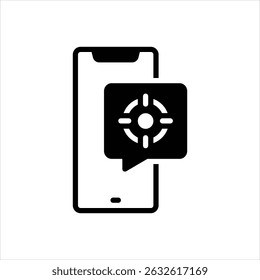 Icono negro del Vector para el enfoque