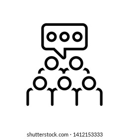 Vector black icon for focus group