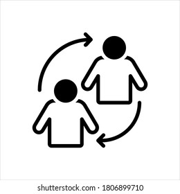 Vector black icon for following