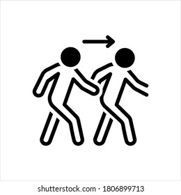 Vector black icon for following
