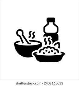 Icono negro vector para la comida