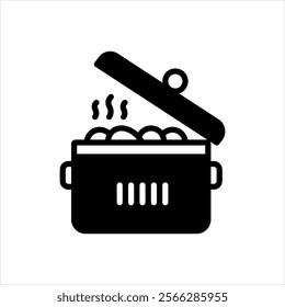 Vector black icon for food