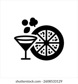 Vector black icon for food