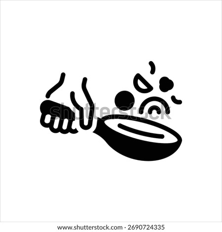 Vector black icon for food handling