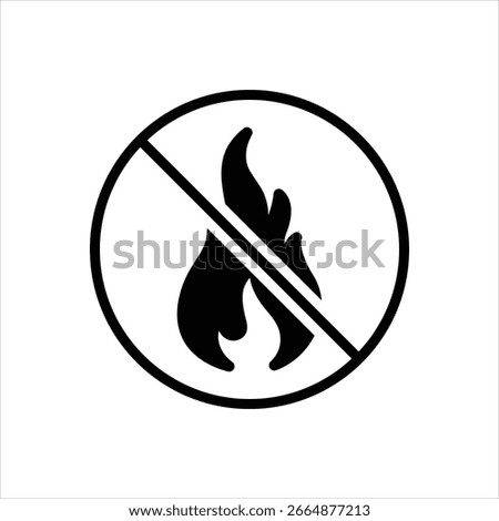 Vector black icon for forbidden area