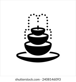 Vector black icon for fountain