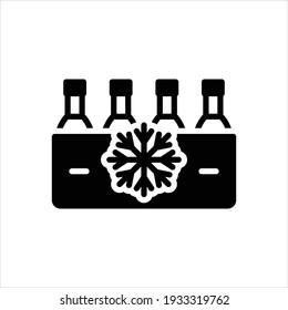 Vector black icon for freeze