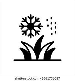 Schwarzes Vektorsymbol für Frost