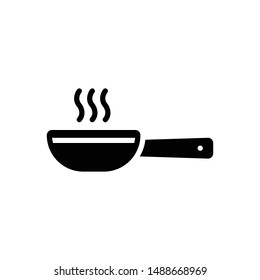 Vector black icon for frying pan