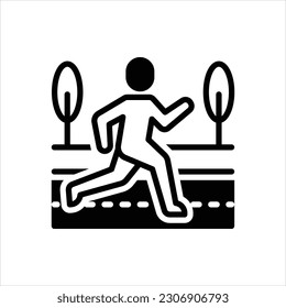 Vector black icon for ft; athlete