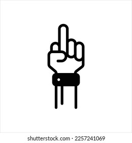 Vector black icon for fucked