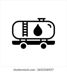 Vector black icon for fuel tank