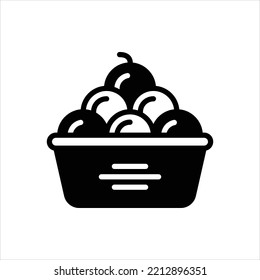 Vector black icon for full