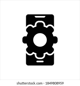 Vector black icon for function
