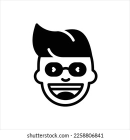 Vector black icon for funny